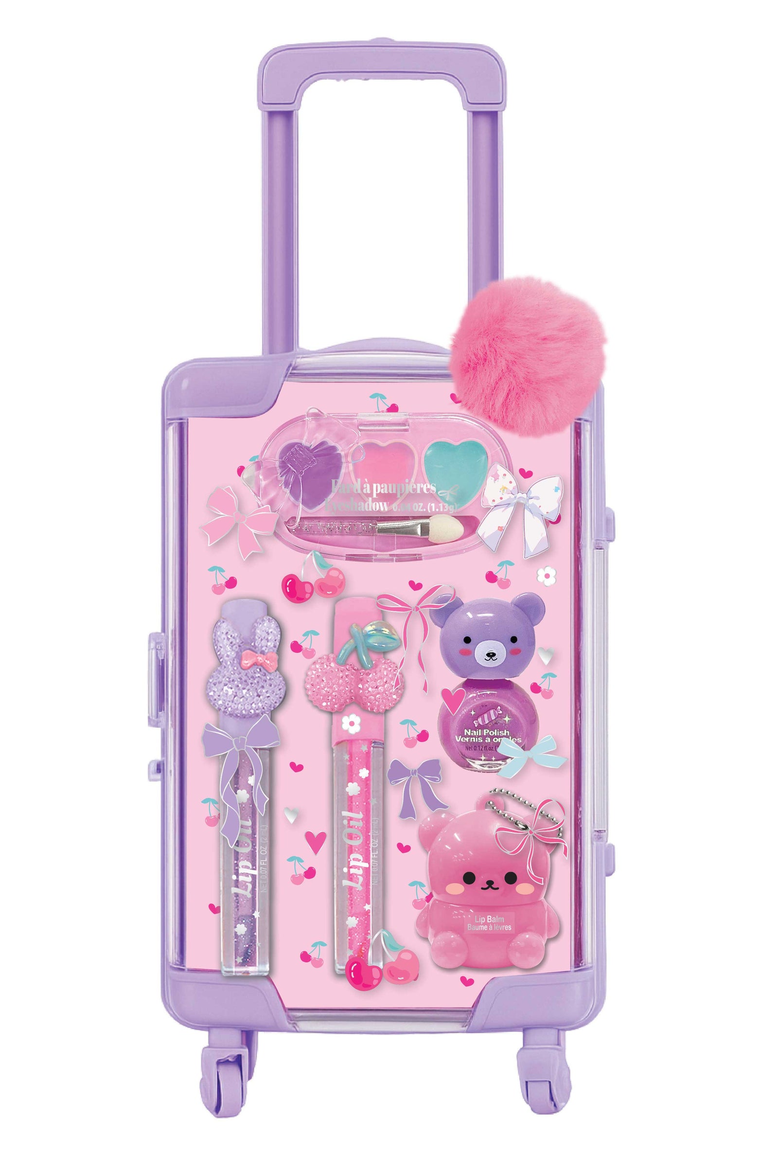 Hot Focus Mini Luggage Beauty Set Cherry girls novelty beauty kit travel