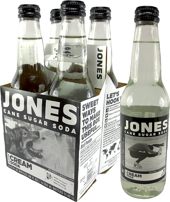 Jones Soda Cream Soda - 12 oz Glass Bottle - Craft Cane Sugar Soda