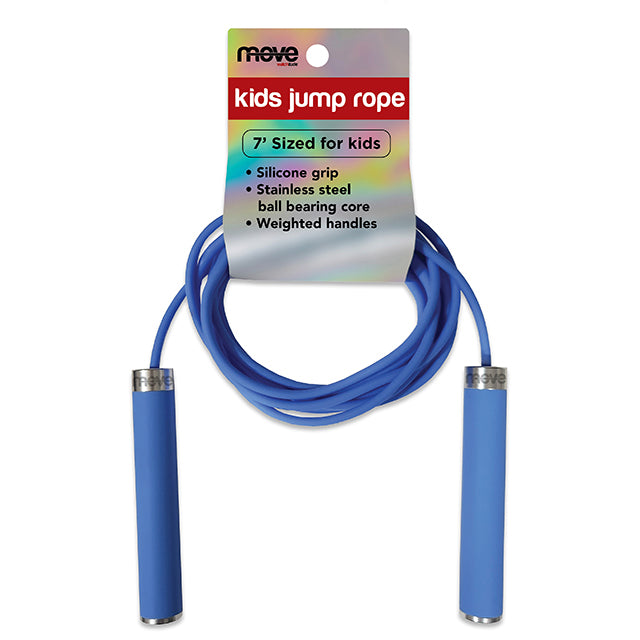 Watchitude Kids Jump Rope Blue 7 foot silicone grip weighted handles