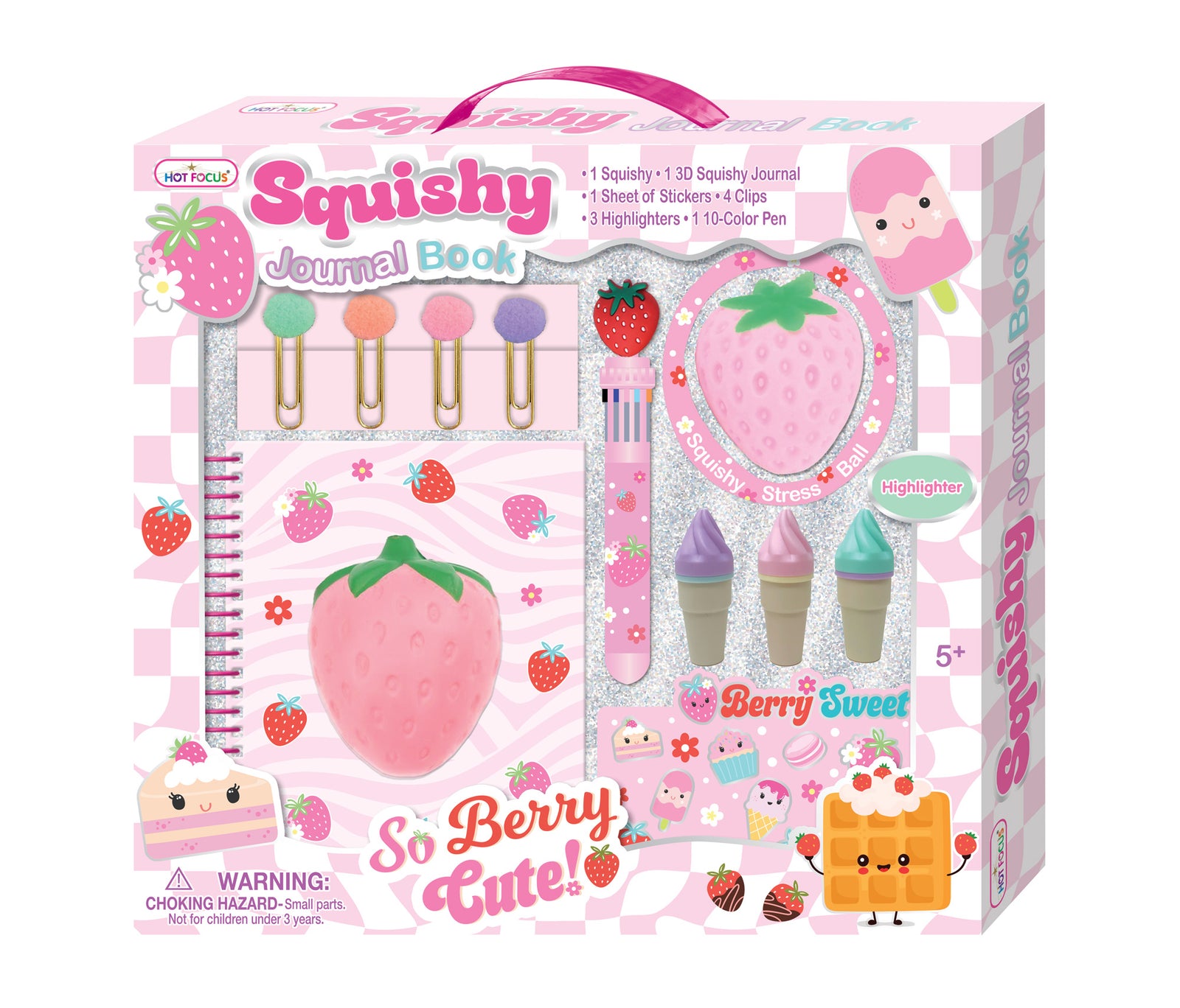Hot Focus Squishy Journal Book Strawberry girls novelty diary