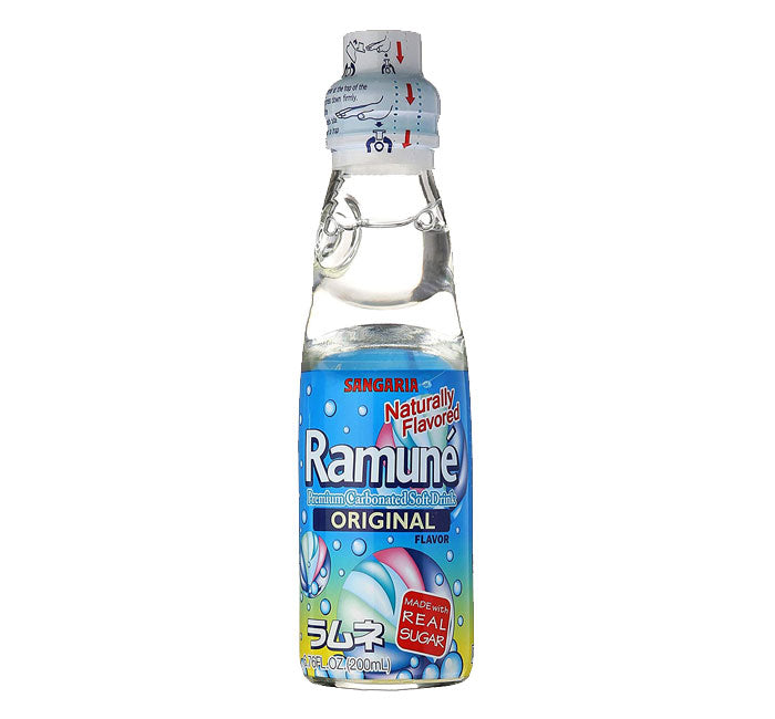 Sangaria Ramune Original Soda - 6.76 oz Glass Bottle - Japanese Marble Soda
