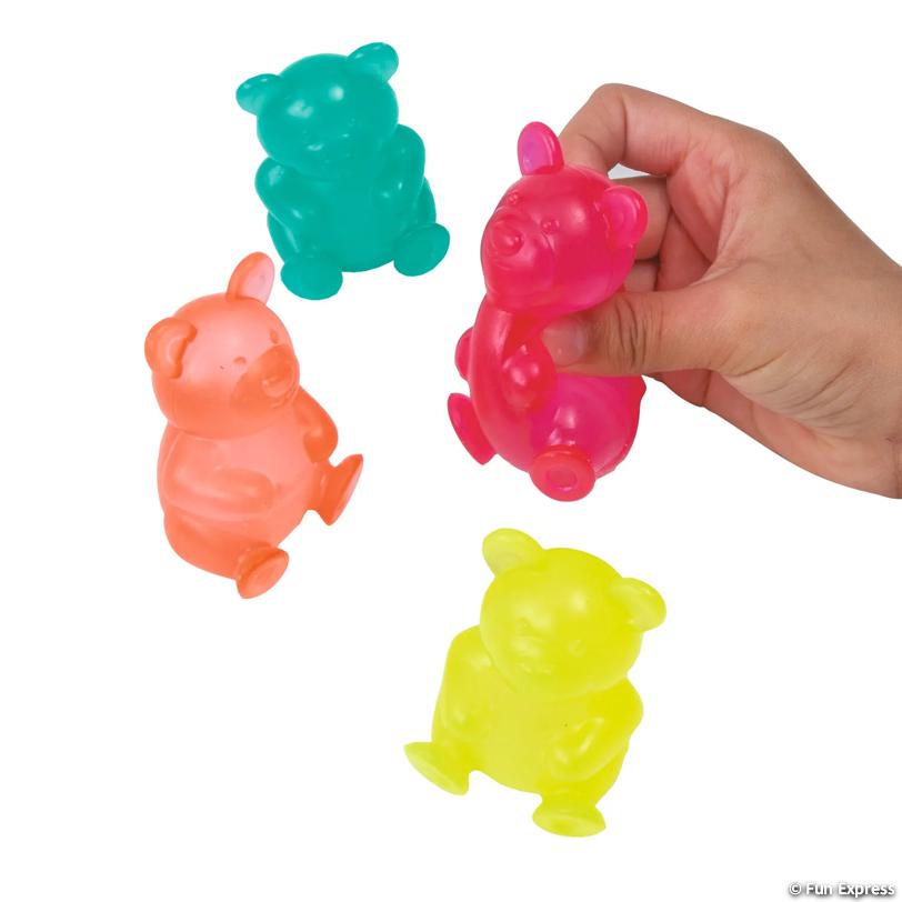 Bright Colors Gummy Bear Squish Toys - Assorted