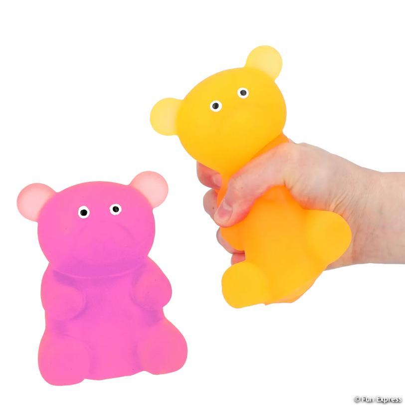 Jumbo Gummy Bear Squishy Stress Toy assorted colors 2.5 x 4.5 inch