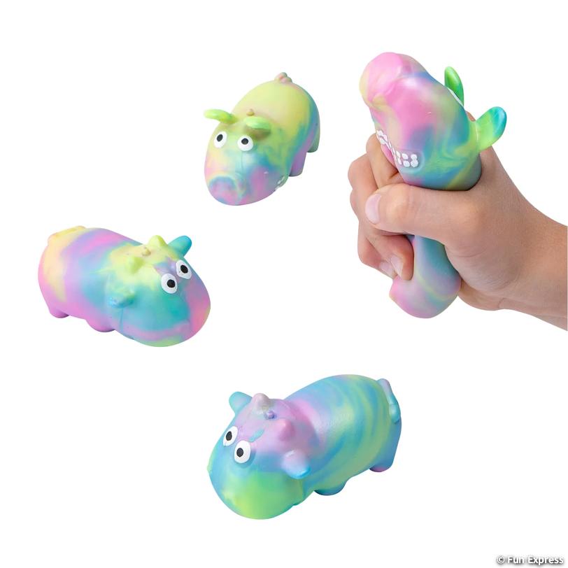 Stretchy Marbleized Sand-Filled Farm Animal Squeeze Toy assorted styles stress relief