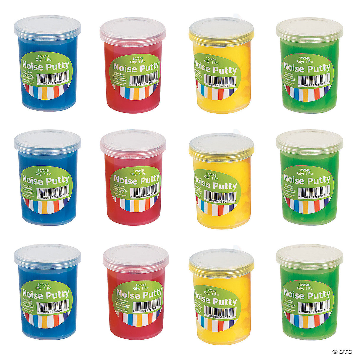 3" Squishy Red, Yellow, Blue & Green Noise Putty (Assorted Colors, 1 Piece)