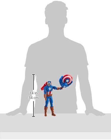Captain America, 12-Inch Toy, with Launcher - Avengers Marvel Titan Hero Series Blast Gear