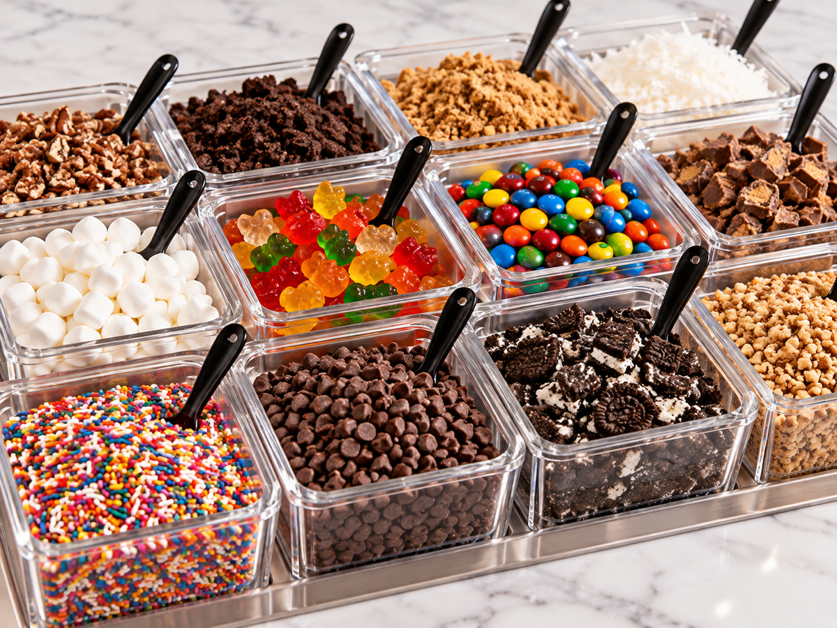 Ice Cream Toppings — Hot Fudge, Caramel, Sprinkles & More