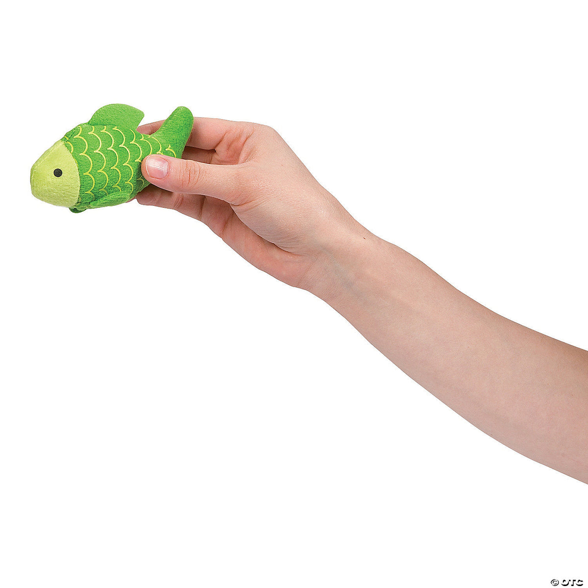 4" Mini Little Fisherman Green, Orange, Blue & Red Stuffed Fish (Assorted Colors, 1 Piece)