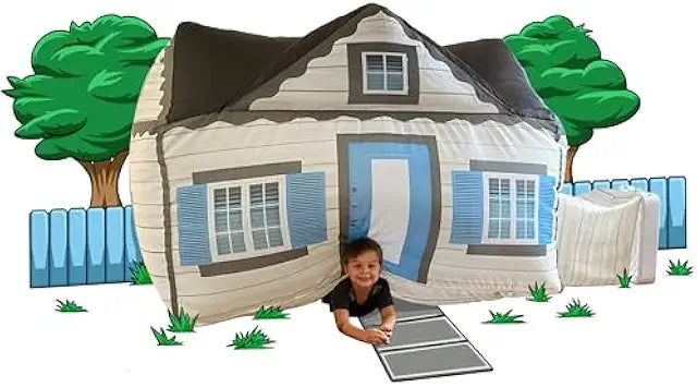 AirFort Cottage inflatable fort for kids play tent 30 second setup