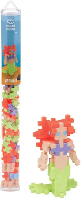 Plus-Plus 3D building block Mermaid Girl mini maker tube 70 interlocking pieces STEM toy