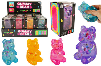 Sugar Dough Squish Bear - 3 inch - Fruit Glitter Assorted Colors