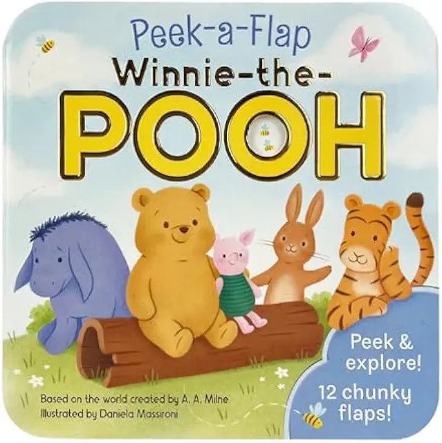 Winnie-the-Pooh Peek-a-Flap lift-a-flap board book Disney children