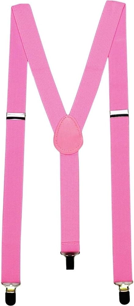 Pink Nylon Spandex Suspender - One Size Fits All (Pack Of 1)