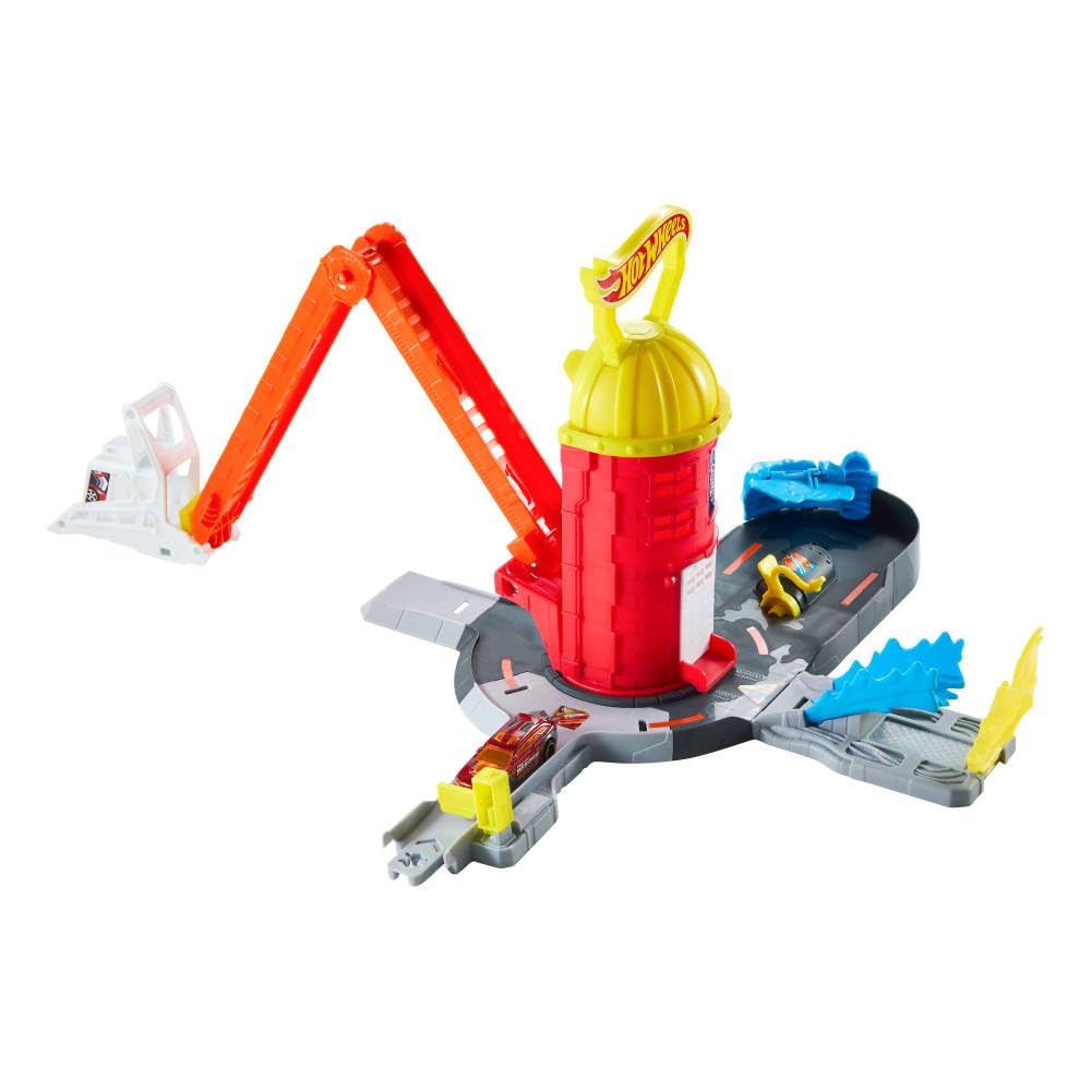 Hot Wheels City Super Fire Station Rescue Playset with Fire Truck - image 2