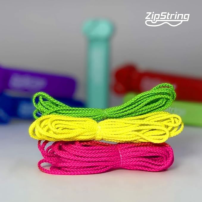 ZipString Replacement Strings - Pack of 3 - Highly Fluorescent Fidget Toy Ropes - Green, Yellow & Pink - Short, Medium & Long Sizes - As Seen on Shark Tank - Device Not Included