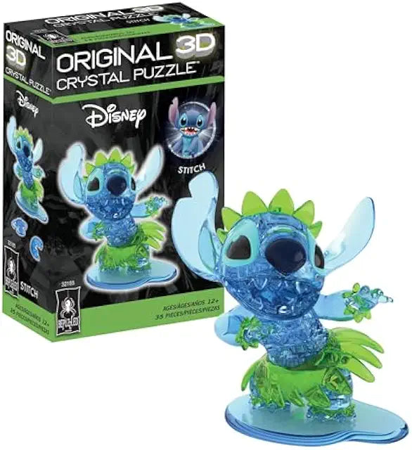 BePuzzled Disney Stitch 3D crystal puzzle interlocking display brain teaser collectible