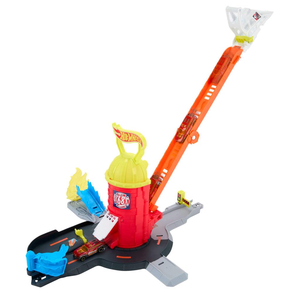 Hot Wheels City Super Fire Station Rescue Playset with Fire Truck - image 4