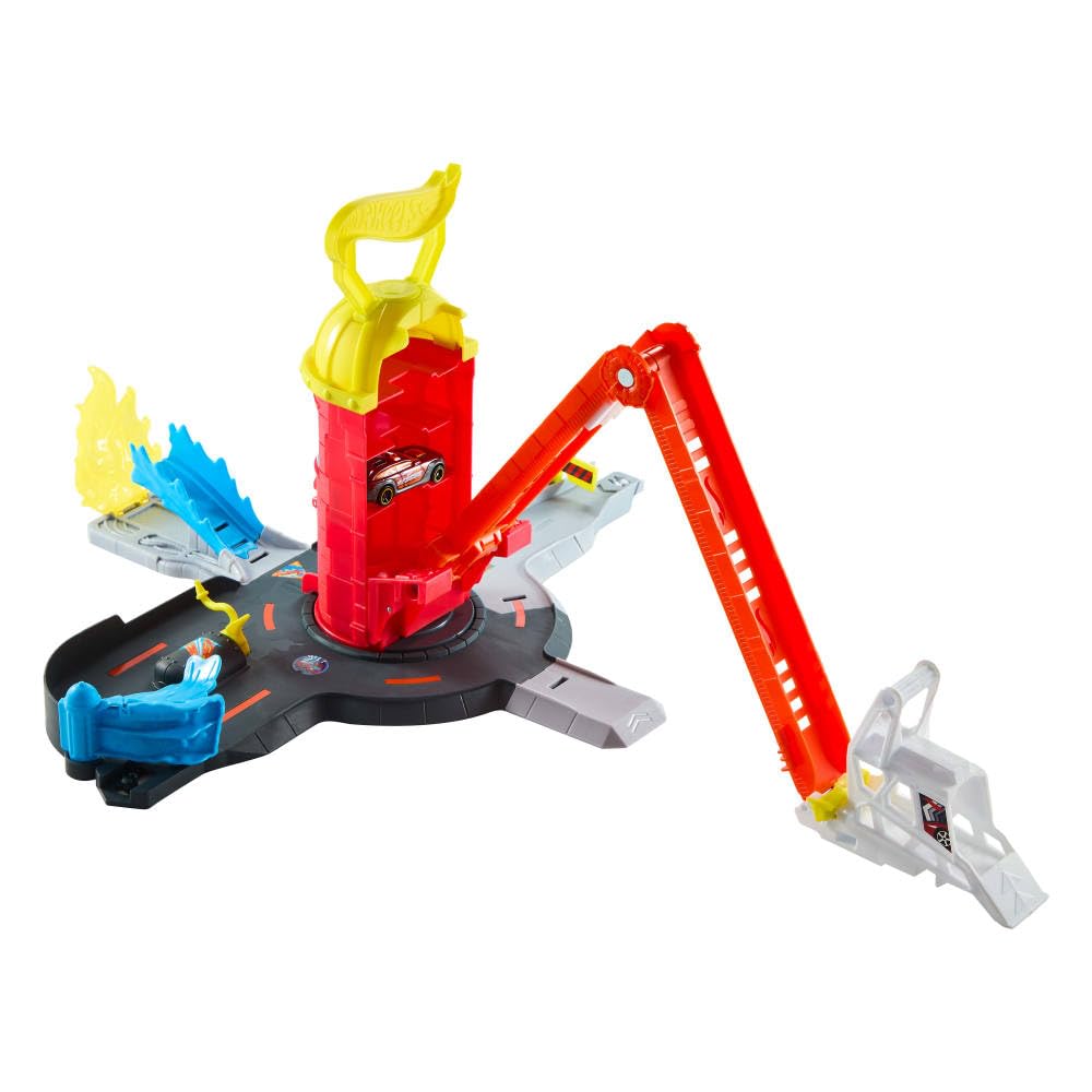 Hot Wheels City Super Fire Station Rescue Playset with Fire Truck - image 5