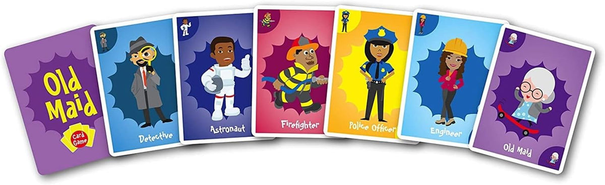 University Games Old Maid Card Game - Jumbo Size, Colorful Character Cards for Kids Ages 4 and Up, Fun Family and Educational Game