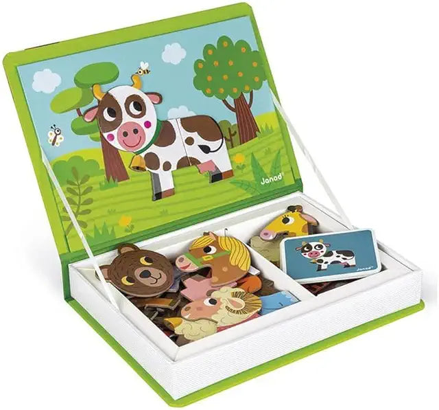 Janod MagnetiBook Animals 41 piece magnetic mix and match game kids ages 3+