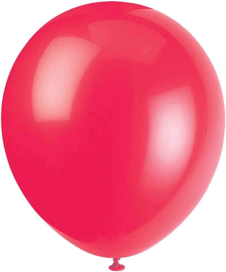 Ruby Red Latex Balloons, 12" (10-Pack) - Premium-Quality & Vibrant Party Decorations