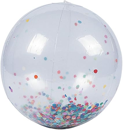 Foil Confetti 11" Beach Ball - 1 per order