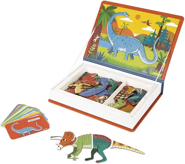 Janod Magnetibook Dinosaur 51 Piece Magnetic Mix and Match Game