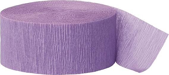 Premium Lavender Crepe Paper Streamer - 81 ft (1 Pc)