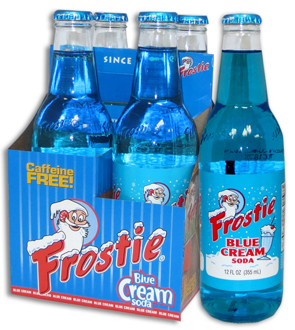 Frostie Blue Cream Soda - 12 oz Glass Bottle - Classic Craft Soda