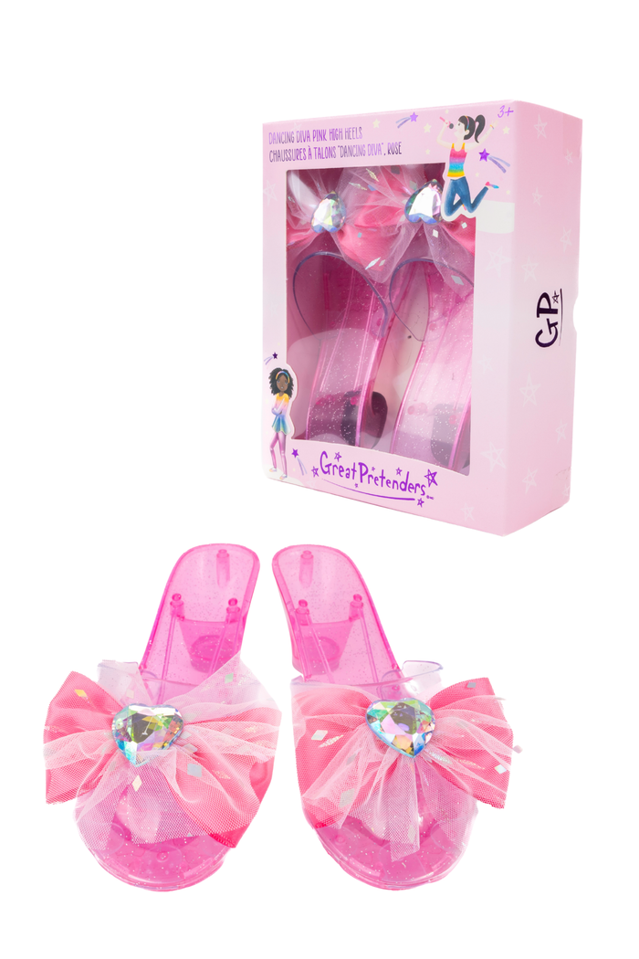 Great Pretenders Dancing Diva Pink High Heels girls dress-up shoes
