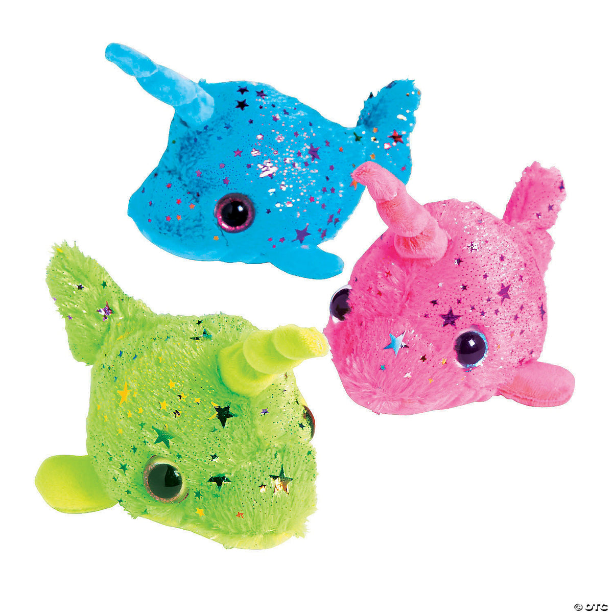 7" Small Stuffed Narwhals (Assorted Colors, 1 Piece)