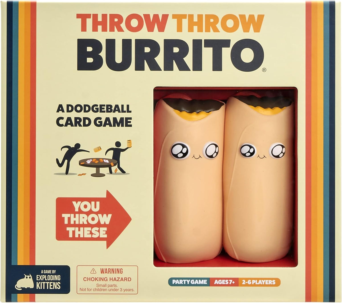 Throw Throw Burrito 2-6 Players - Ages 7+ - 15 Minutes to Play - Dodgeball Card Game - Party Game, Family Game Night, Kid and Adult Card Game