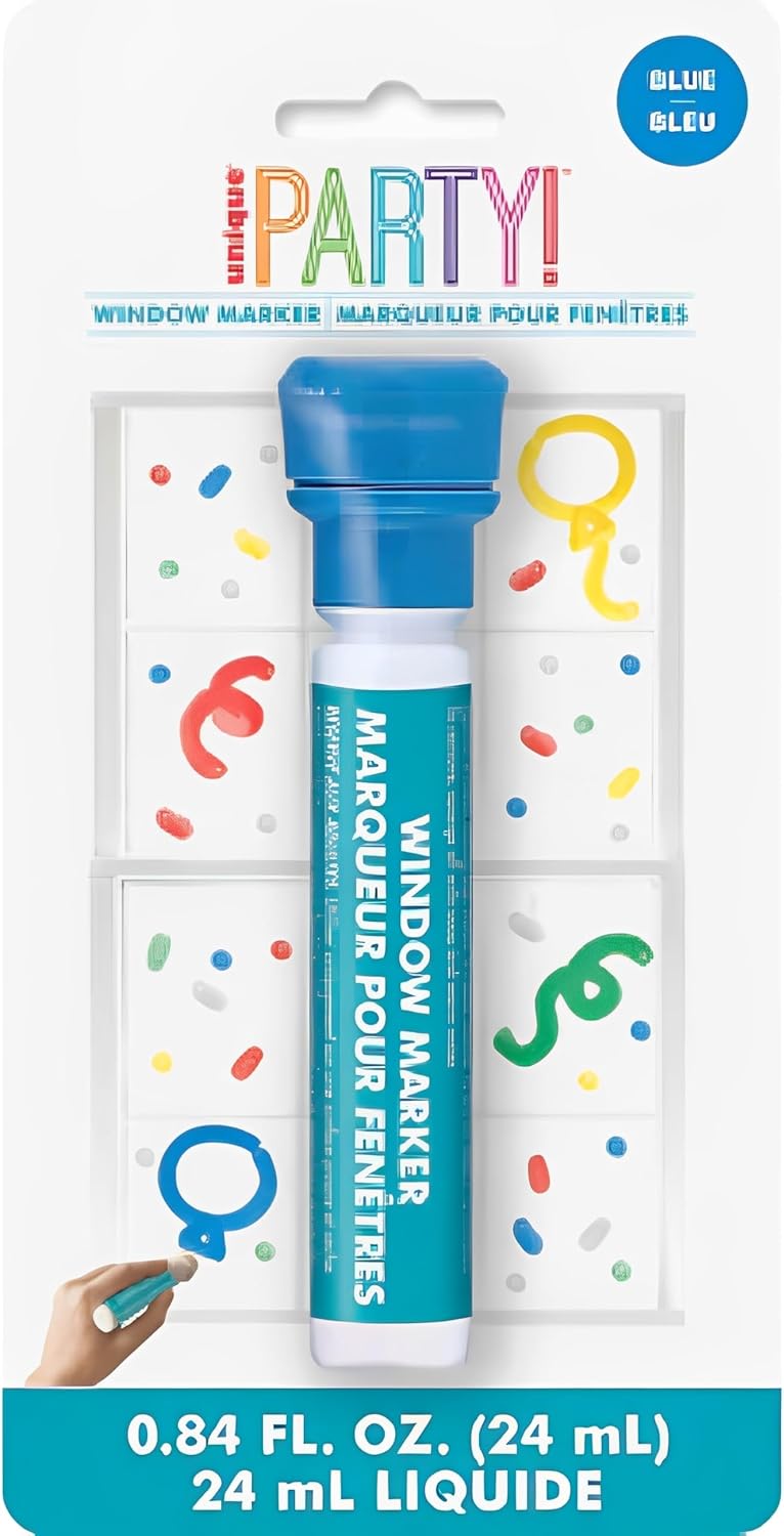 Royal Blue Window Marker - Pack of 1 - Perfect for Decorating, Celebrating, and Creating Eye-Catching Displays on Windows &amp; Glass Surfaces