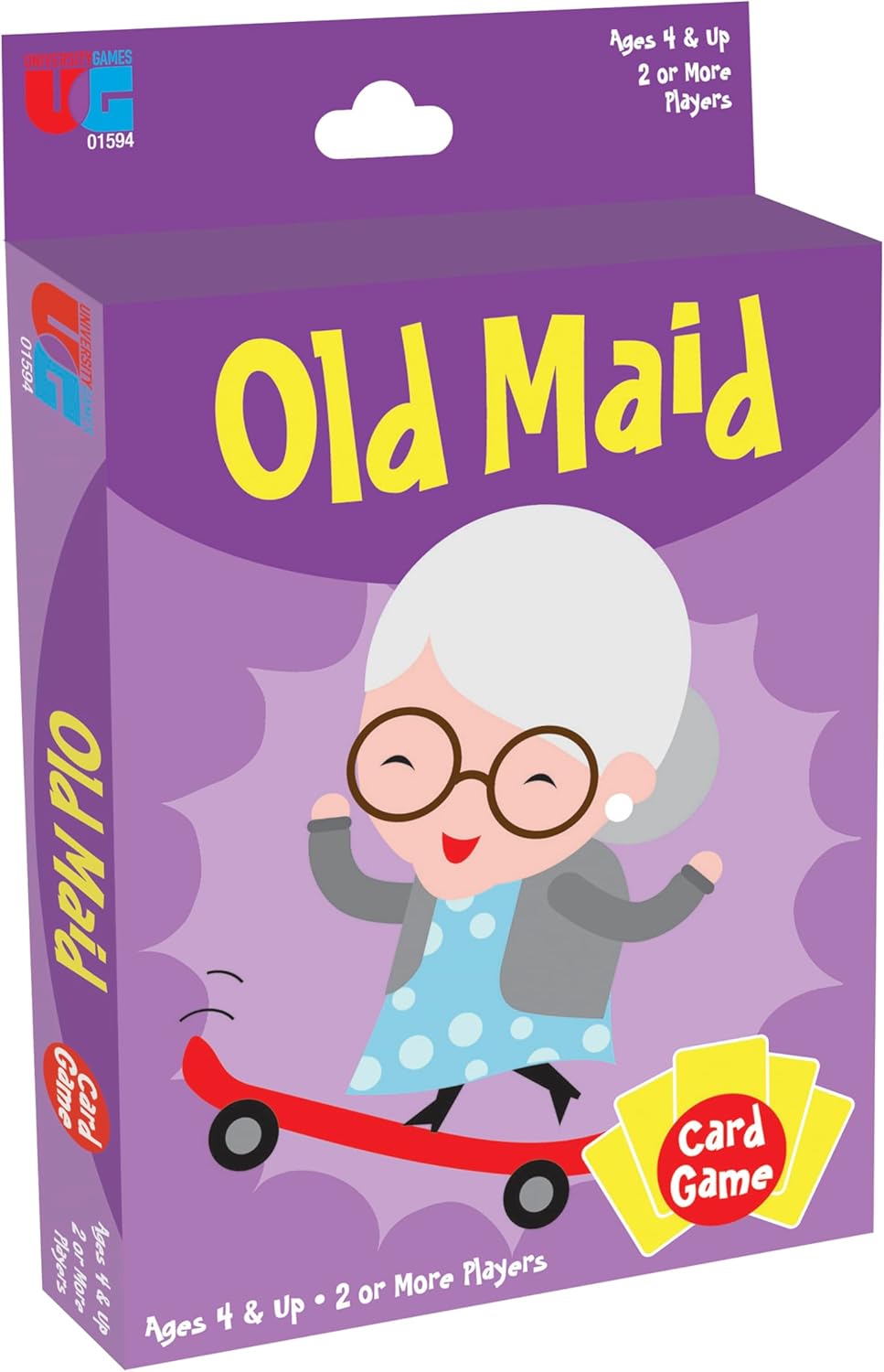 University Games Old Maid Card Game - Jumbo Size, Colorful Character Cards for Kids Ages 4 and Up, Fun Family and Educational Game