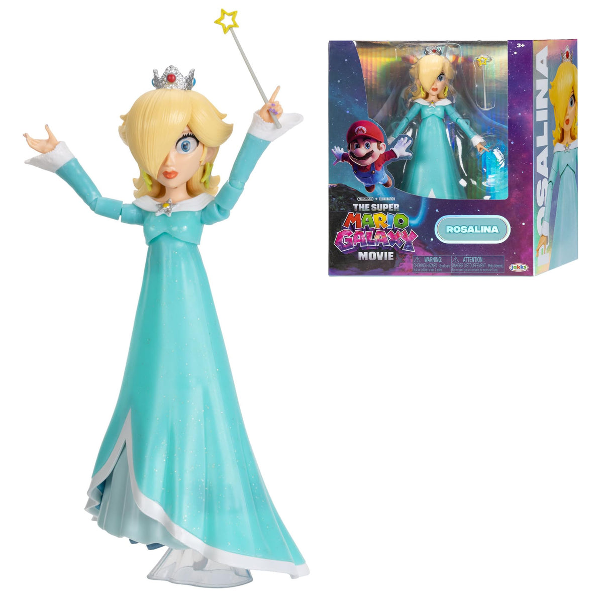 Super Mario Galaxy Movie Rosalina 5-Inch Action Figure with Star Wand