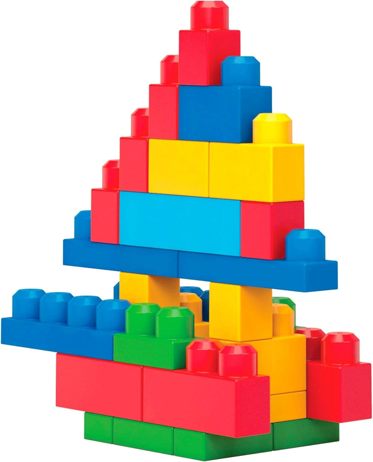 Mega Bloks First Builders Toddler Blocks Toys Set, Big Building Bag with 80 Pieces and Storage, Ages 1+ Years