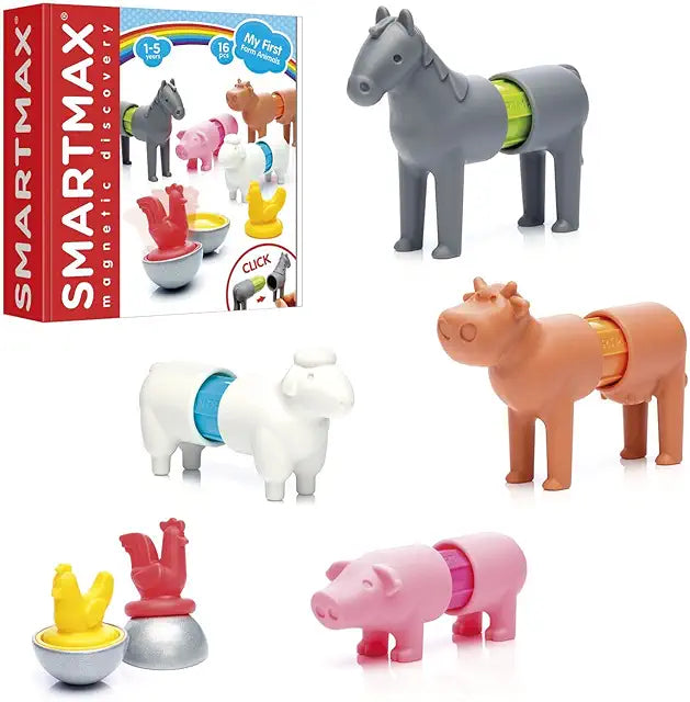 SmartMax My First Farm Animals Magnetic Building Set STEM learning toy ages 1-5