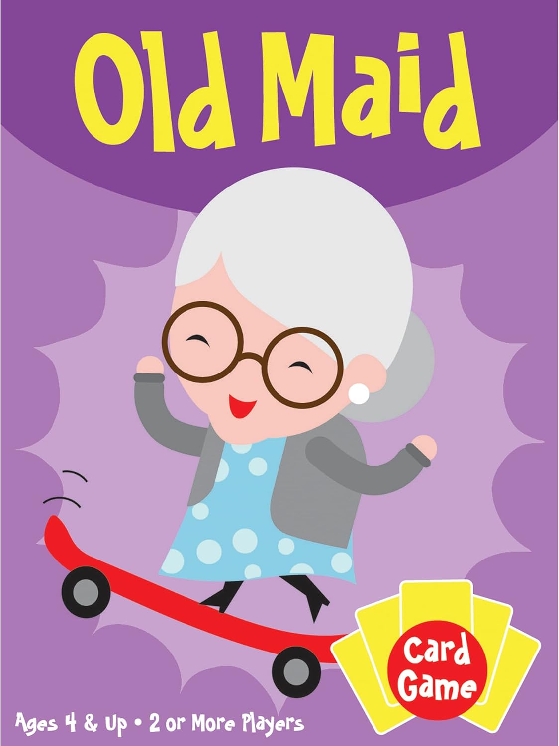 University Games Old Maid Card Game - Jumbo Size, Colorful Character Cards for Kids Ages 4 and Up, Fun Family and Educational Game