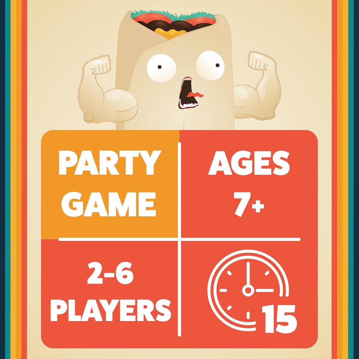 Throw Throw Burrito 2-6 Players - Ages 7+ - 15 Minutes to Play - Dodgeball Card Game - Party Game, Family Game Night, Kid and Adult Card Game