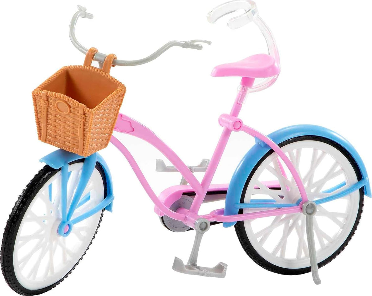 Barbie Doll and Bike Playset with Doll (11.5 in, Blonde), Bicycle with Rolling Wheels & Water Bottle Accessory
