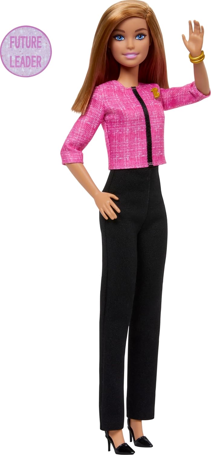 Barbie Careers Doll & Accessories, Future Leader with Blonde Hair Wearing Outfit with 2 Golden Bracelets