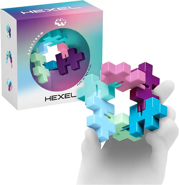 Plus-Plus HEXEL Flora fidget sensory puzzle toy quiet stress anxiety relief nature colors