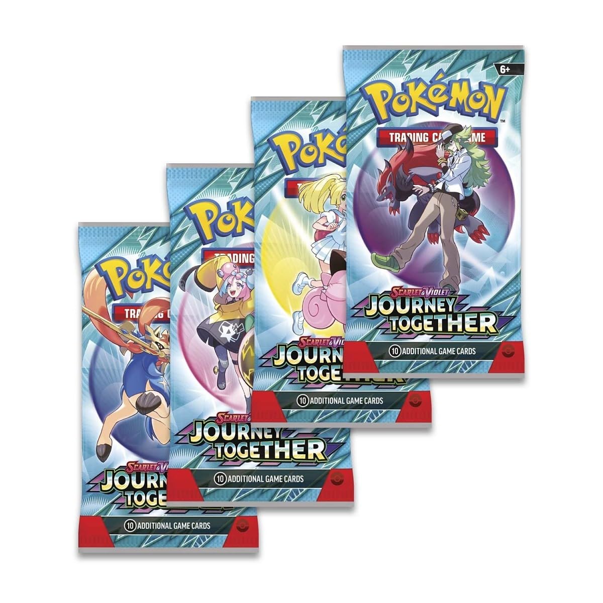 Pokemon TCG Journey Together booster display box back and booster packs