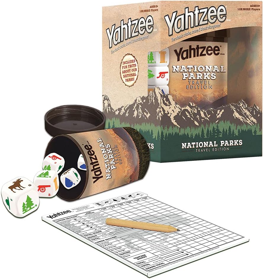 YAHTZEE National Parks Travel Edition | Classic Yahtzee Dice Game with a National Parks Theme