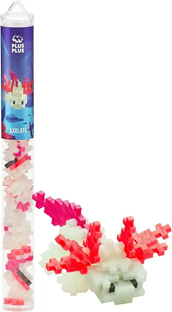 Plus-Plus 3D puzzle axolotl mini maker tube 70 interlocking building blocks STEM toy