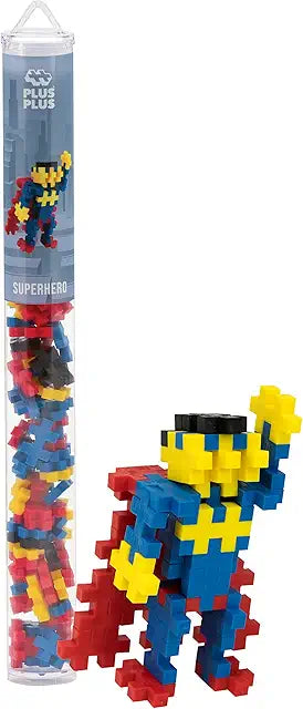 Plus-Plus 3D puzzle Superhero mini maker tube 70 interlocking building blocks STEM toy