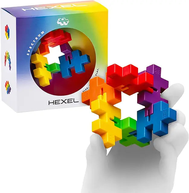 Plus-Plus HEXEL Spectrum fidget sensory puzzle toy quiet stress anxiety relief
