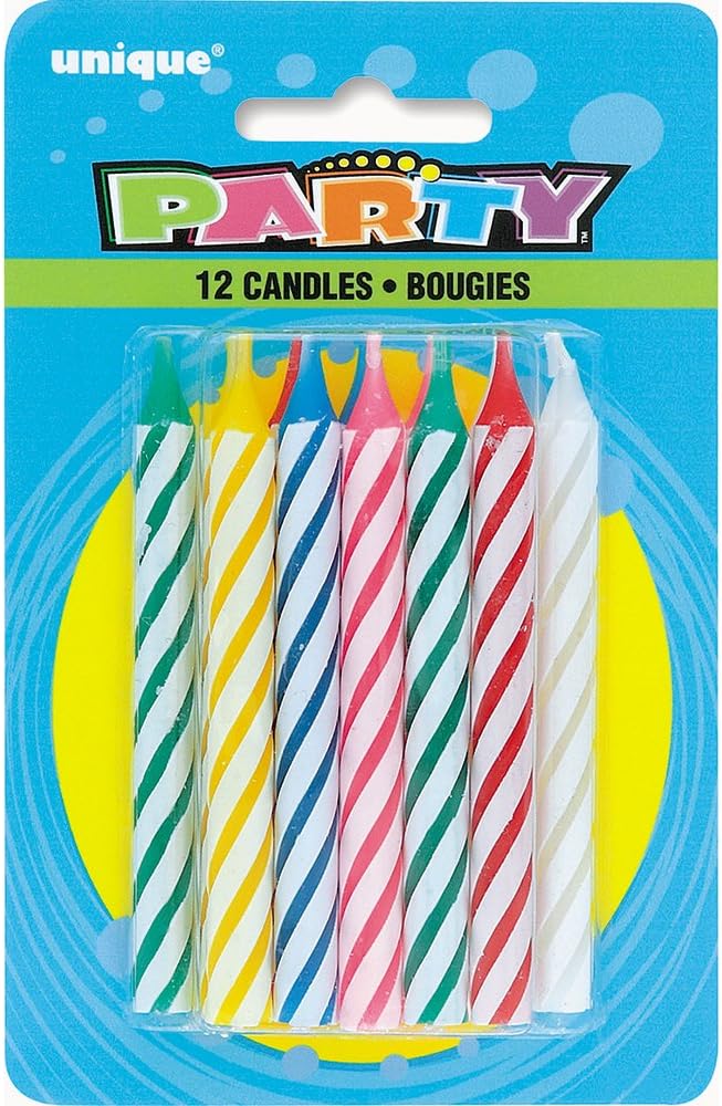 Multicolor Spiral Mini Birthday Candles - 12 Count, 3.5&#39;&#39;