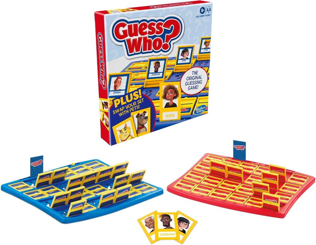 Guess Who? Board Game, with People and Pets Cards, The Original Guessing Game for Kids, Ages 6 and Up (Amazon Exclusive)