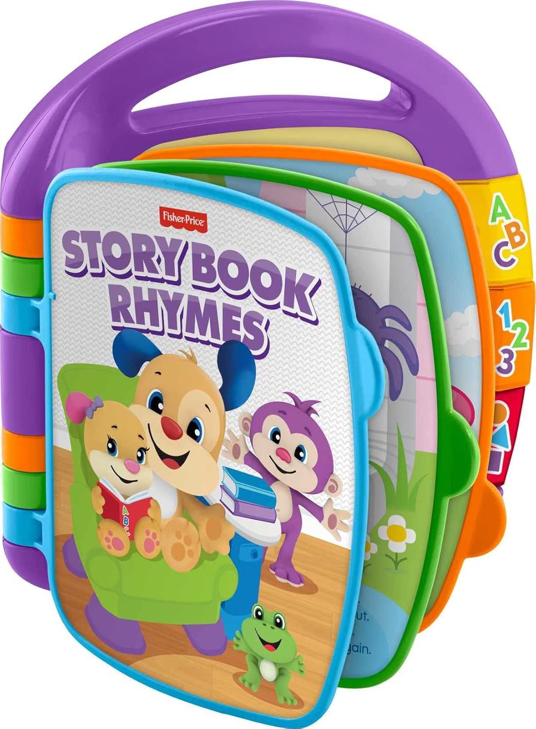 Learning Toy Laugh & Learn Storybook Rhymes Musical Book with Lights & Sounds for Infants Ages 6+ Months - Fisher-Price Baby